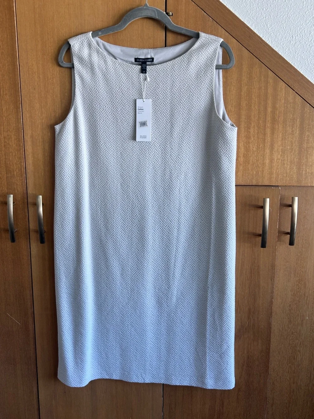 NWT Eileen Fisher Textured Cotton Dress + Linen Duster Cardigan Set β Size S/P - Picture 3 of 7